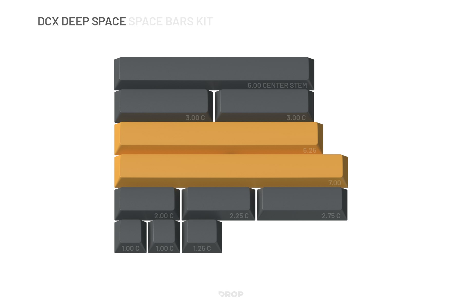 Drop + Booper DCX Deep Space Keycap Set - Orion Base Kit
